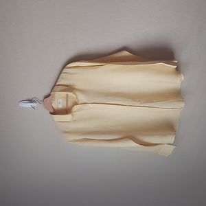 Bright Yellow Linen Button Down